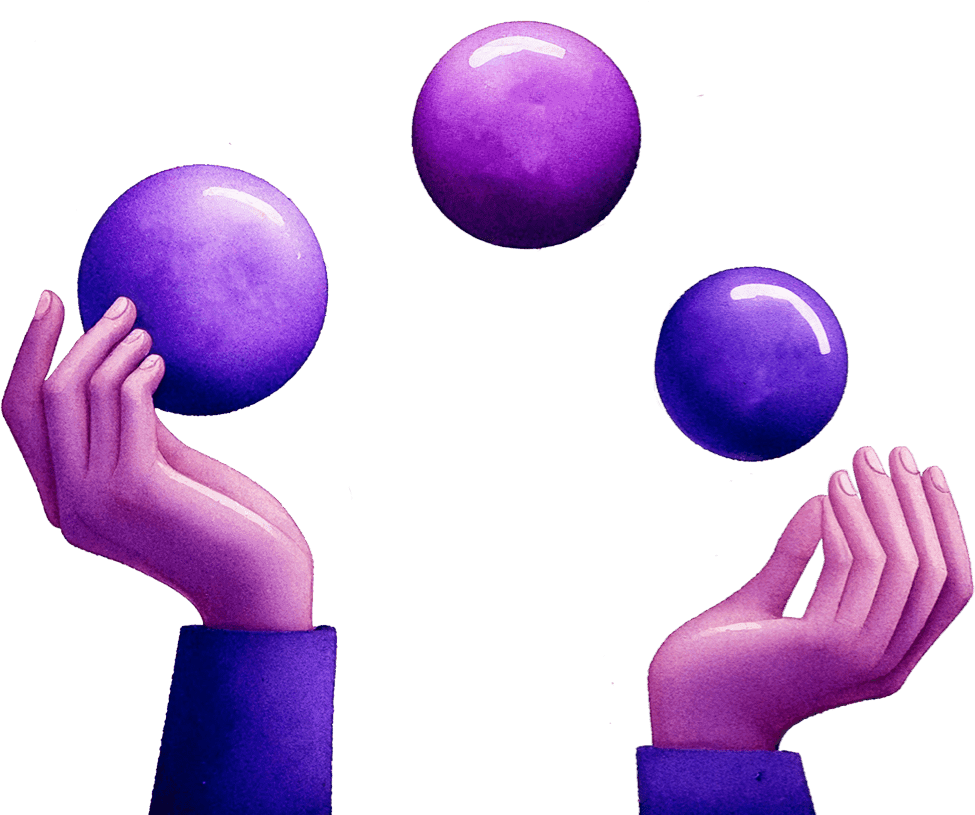 hender som sjonglerer