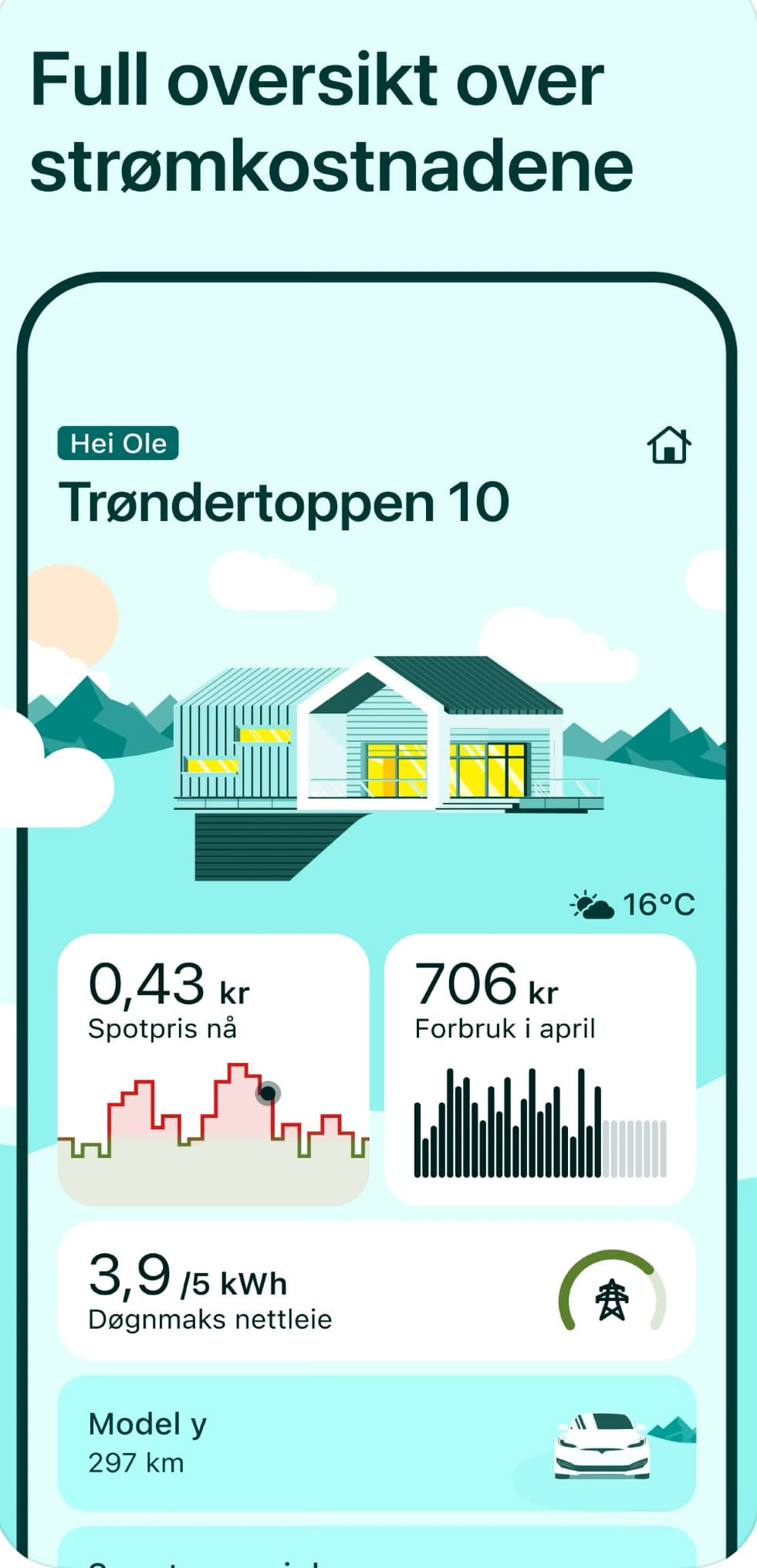 Trøndelag Kraft app screenshot